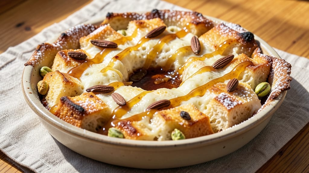 Arabic Bread Pudding Recipe: Warm Spice-Infused Comfort with Crispy Za'atar Crust