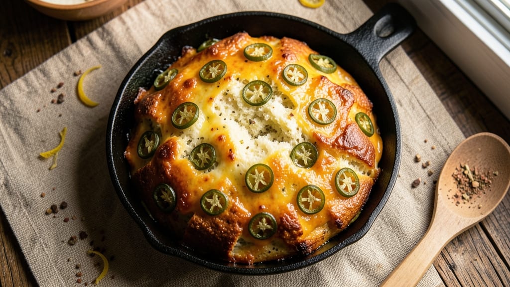 Artisan Jalapeño Cheese Bread Recipe: Spicy Cheese Pull and Crusty Crunch