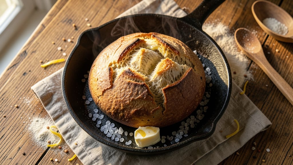 Amish Bread Recipe For Beginners: Foil-Sealed No-Knead Loaf in Minutes