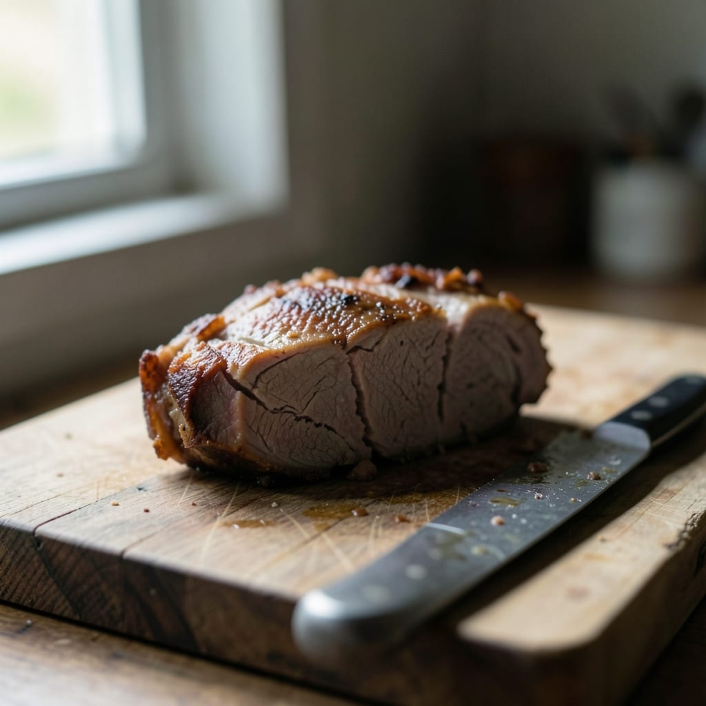 A roast that went wrong, dry and split