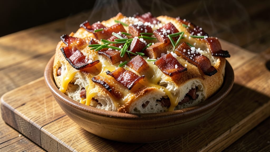 Bacon and Cheese Monkey Bread Recipe: Pull-Apart Crunch With Melty Gooey Centers