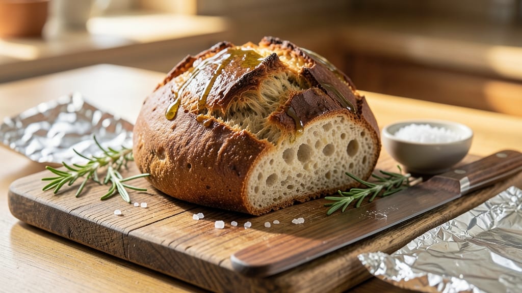 Sally's Baking Addiction Artisan Bread Recipe: No-Knead Crust With Foil-Sealed Rise