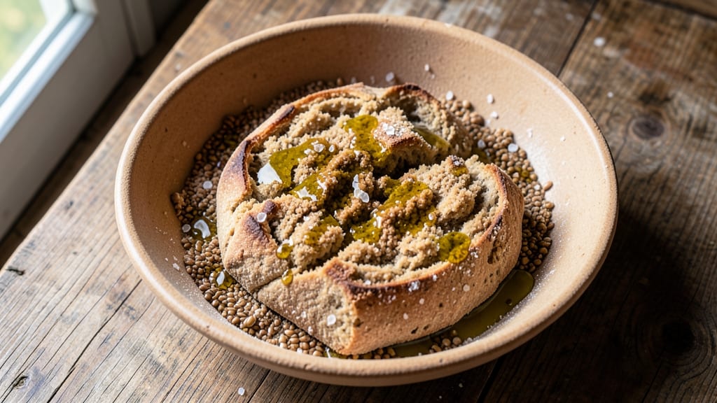 Authentic Ancient Roman Bread Recipe: Crispy Crust and Foil-Sealed Olive Oil Magic