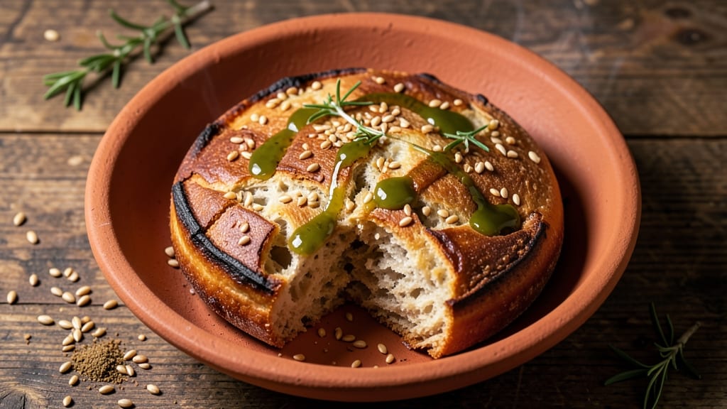 Ancient Mesopotamia Flatbread Recipe: Crispy-Edged, Foil-Sealed Sandwich Bread