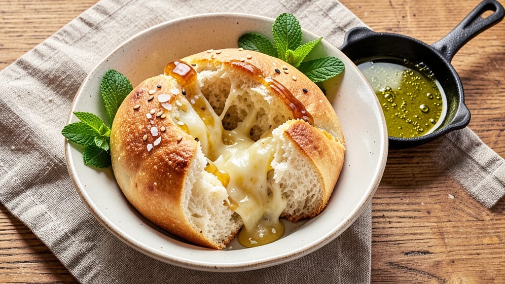 Arabic Cheese Bread Recipe: Za'atar-Spiced Crust With Melty Feta Pull